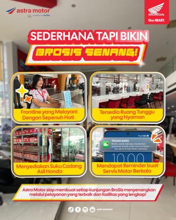 Fokus pada Kenyamanan Konsumen, Astra Motor Natar Unggulkan 4 Layanan Simpel yang Bikin Pelanggan Happy